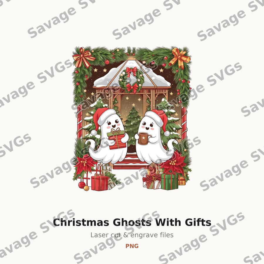 Christmas Ghosts With Gifts