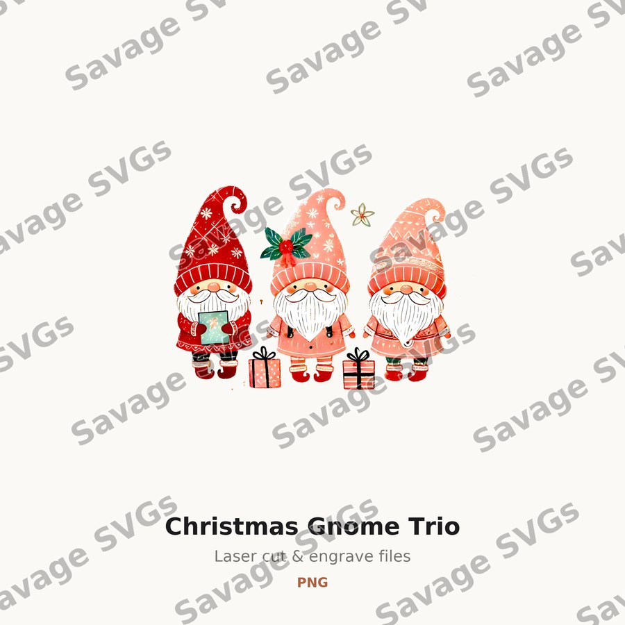 Christmas Gnome Trio