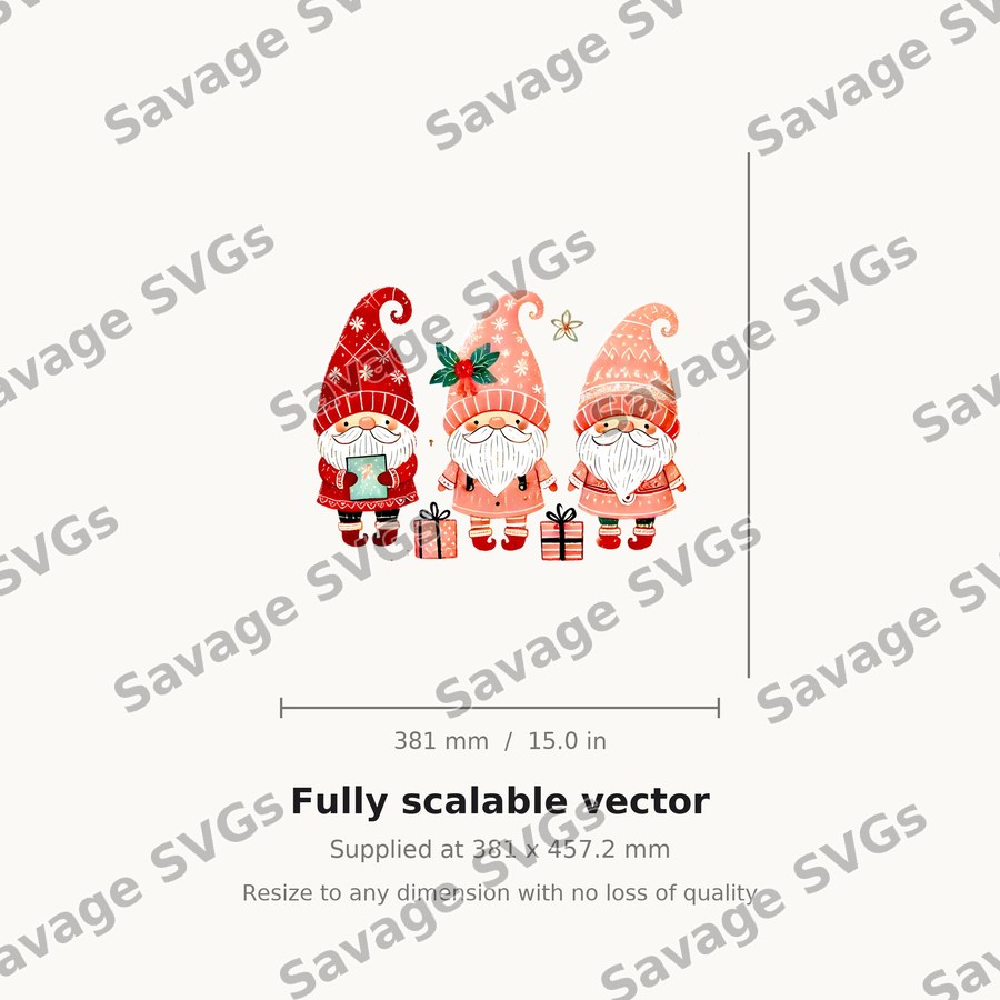 Christmas Gnome Trio
