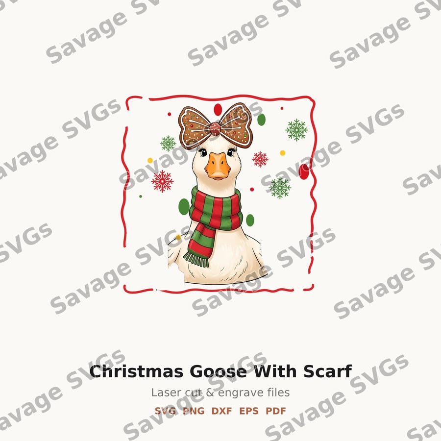 Christmas Goose With Scarf
