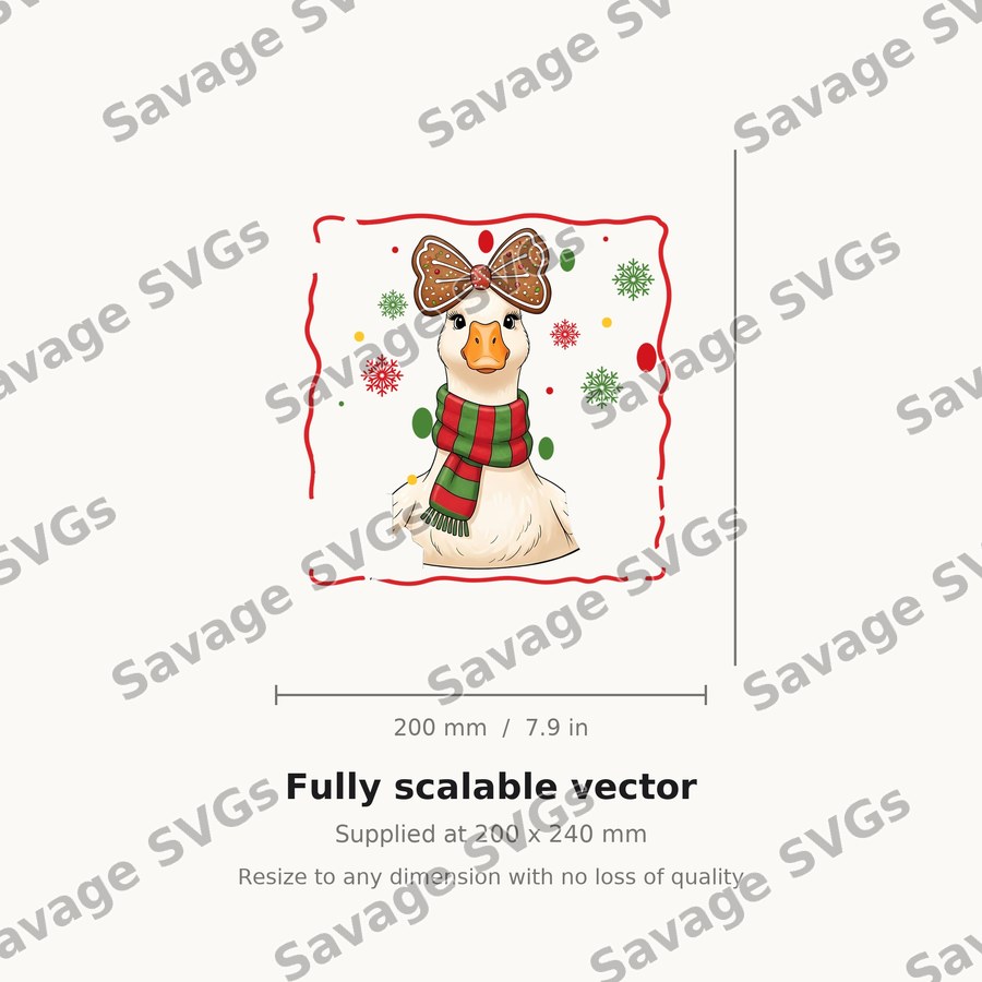 Christmas Goose With Scarf