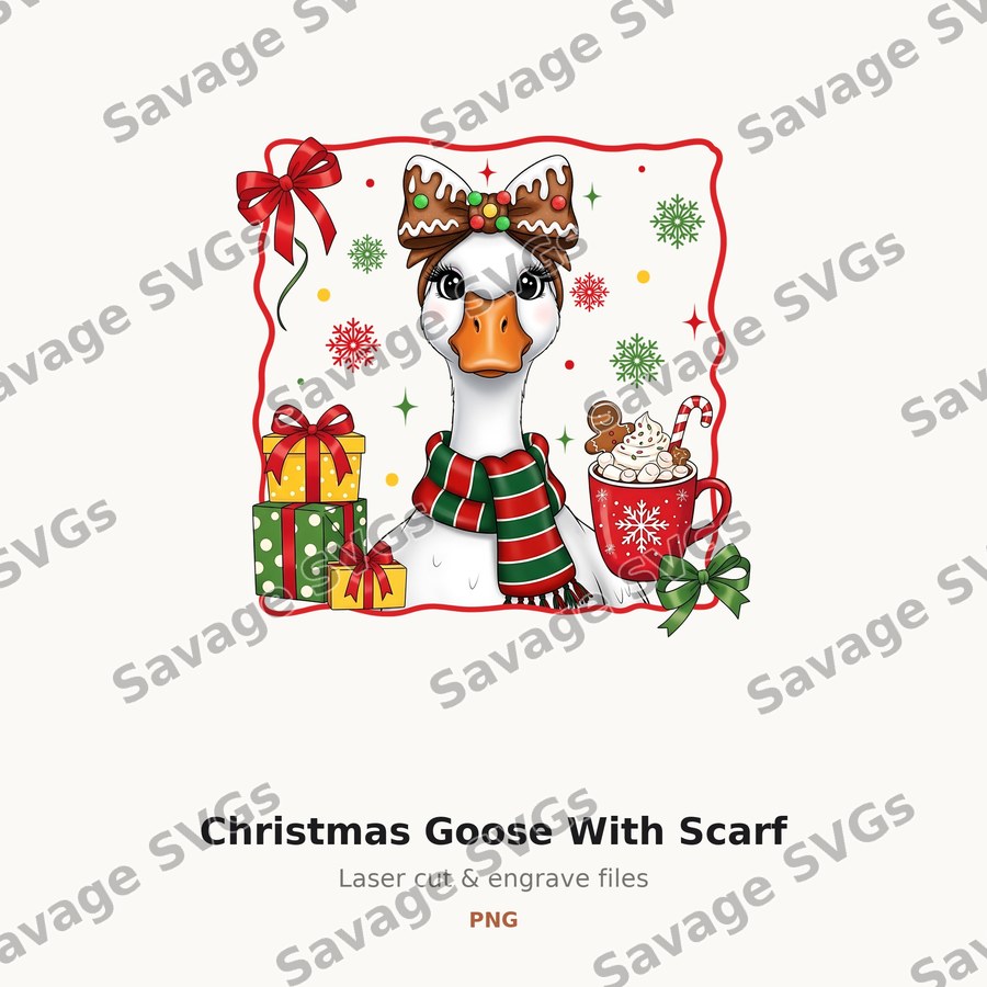 Christmas Goose With Scarf