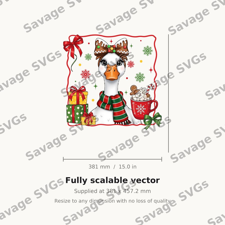Christmas Goose With Scarf