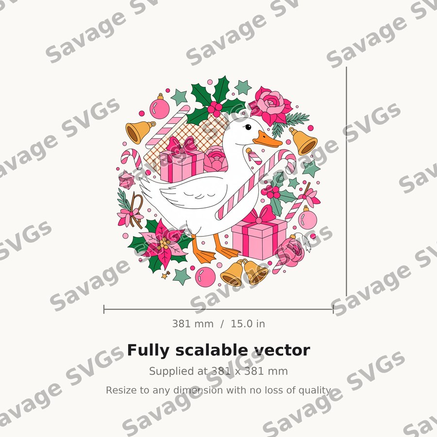 Christmas Goose Wreath