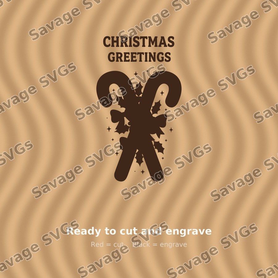 Christmas Greetings Candy Canes