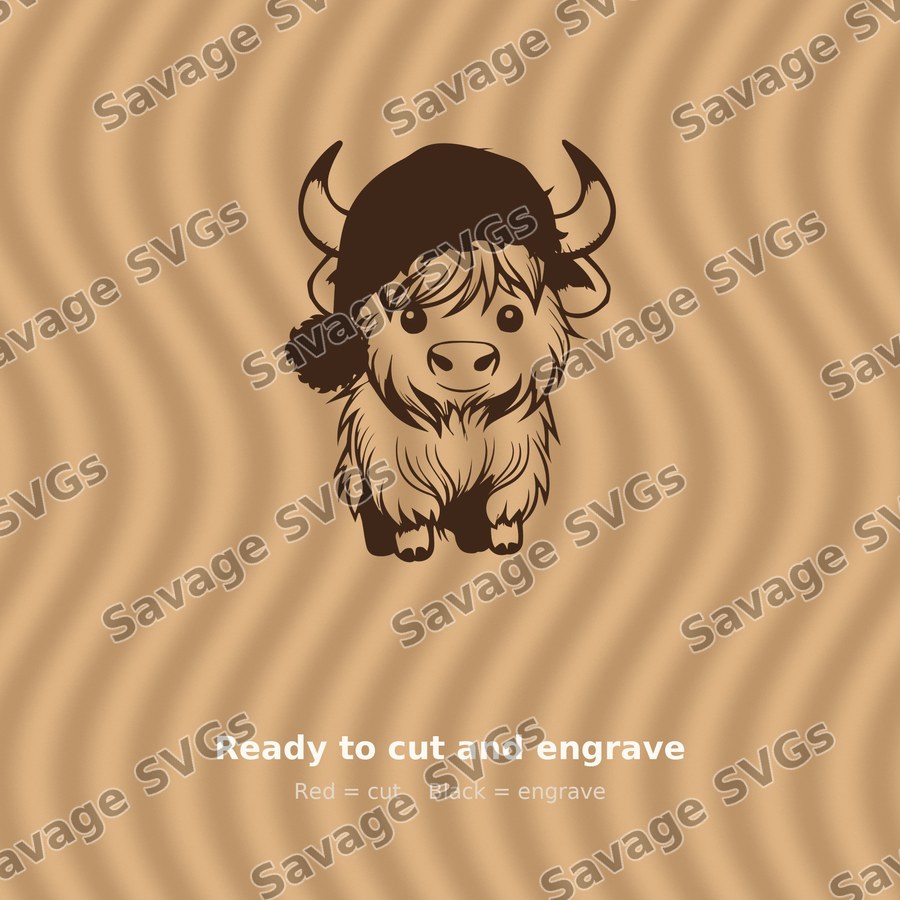 Christmas Highland Cow
