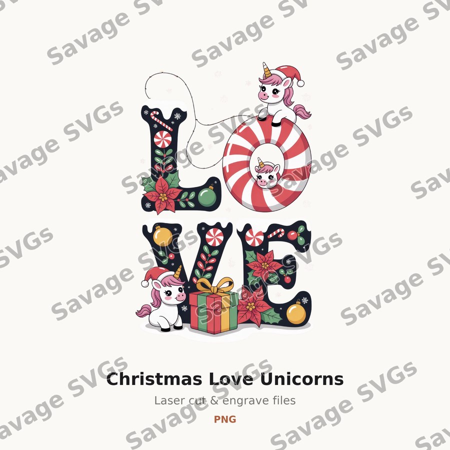 Christmas Love Unicorns