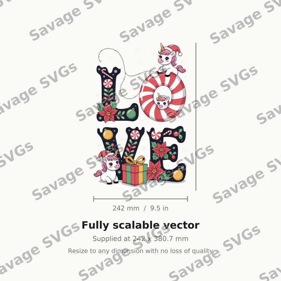 Christmas Love Unicorns