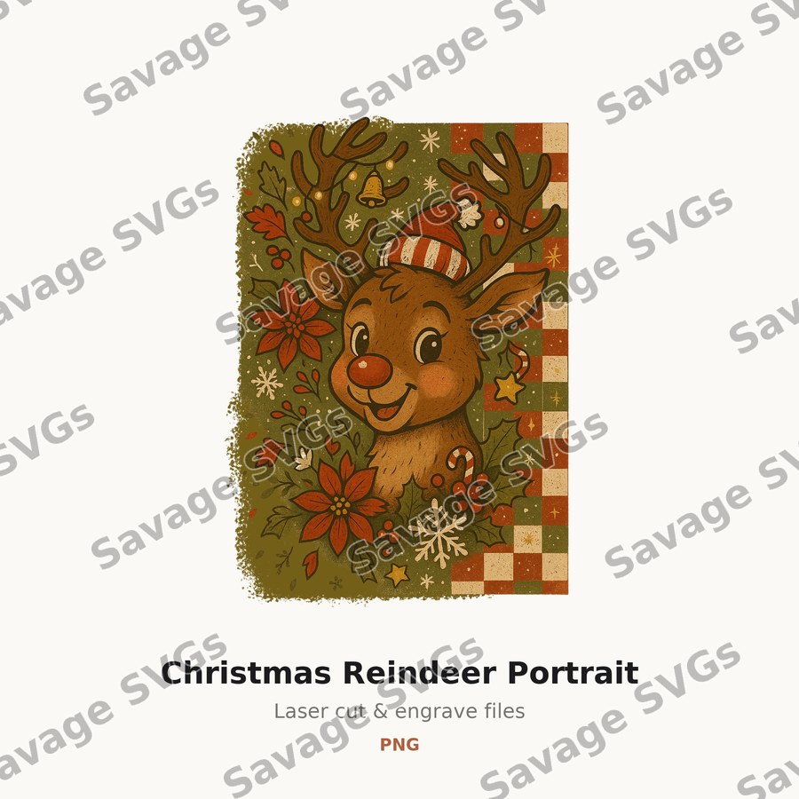 Christmas Reindeer Portrait