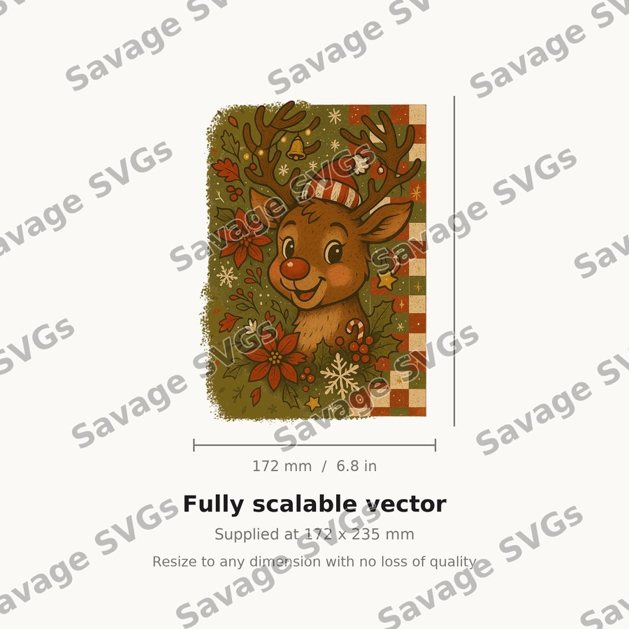 Christmas Reindeer Portrait