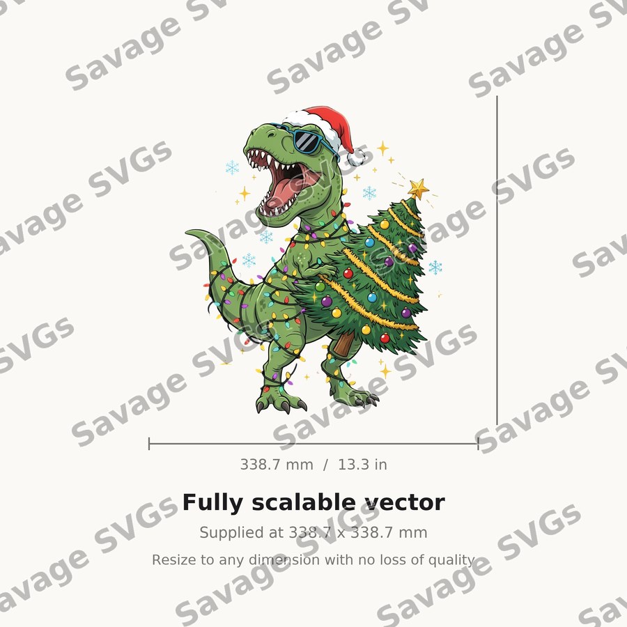 Christmas T-Rex Dinosaur