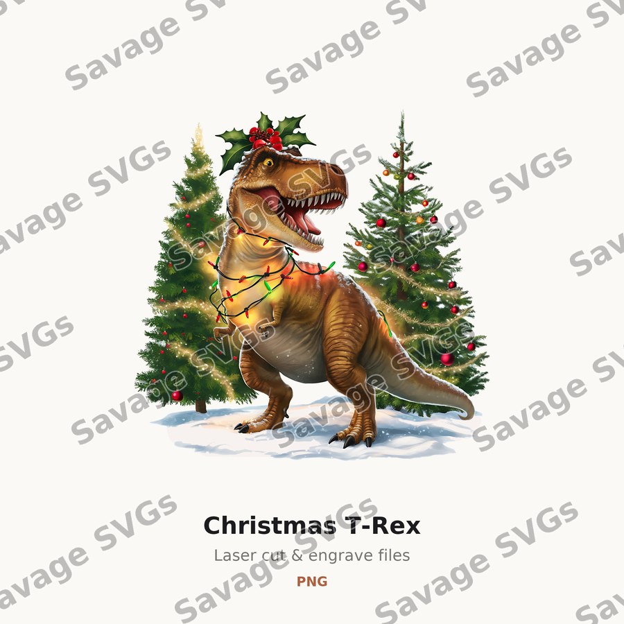 Christmas T-Rex