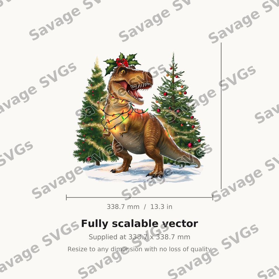 Christmas T-Rex