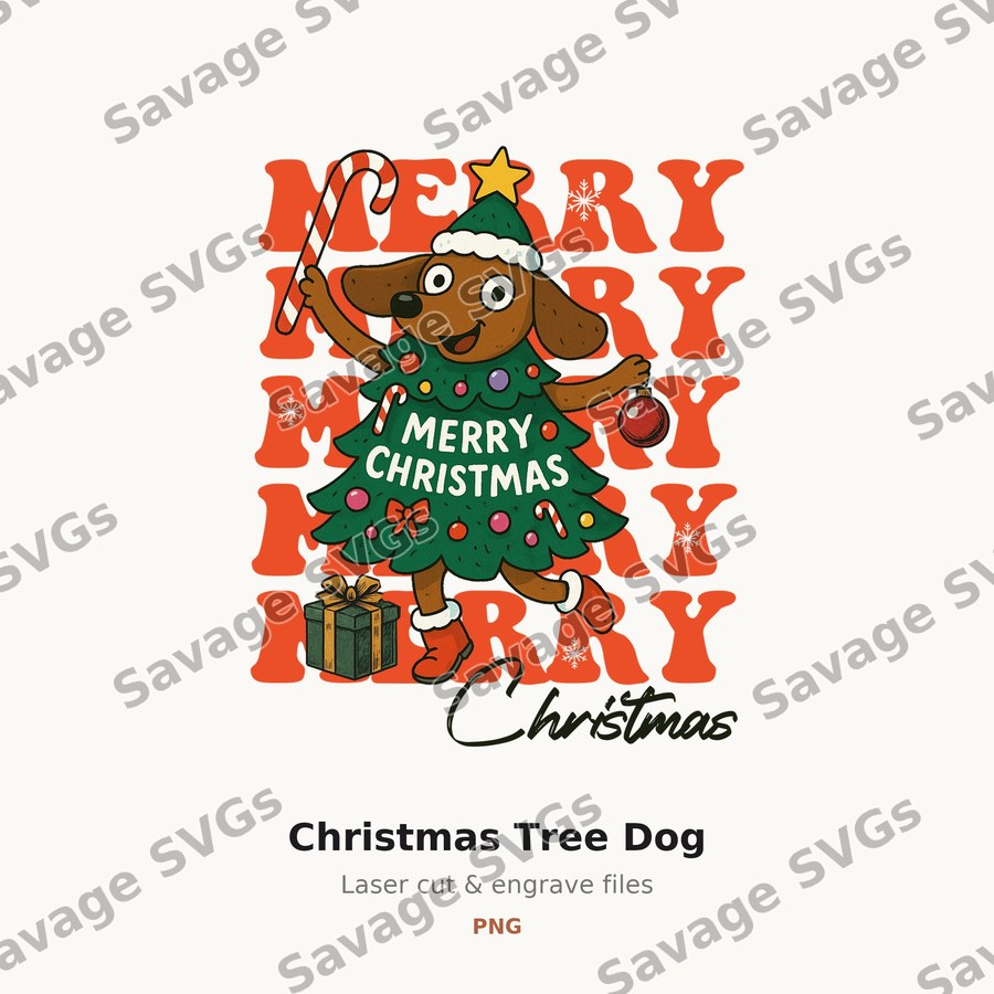 Christmas Tree Dog
