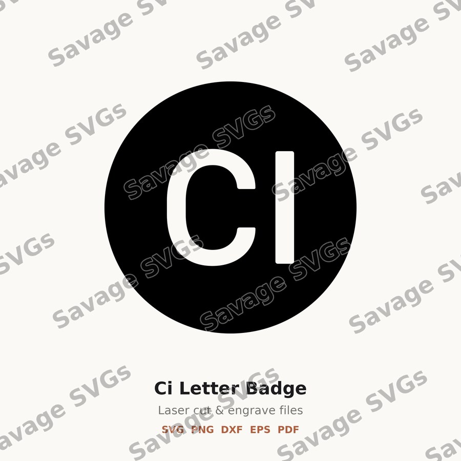 Ci Letter Badge