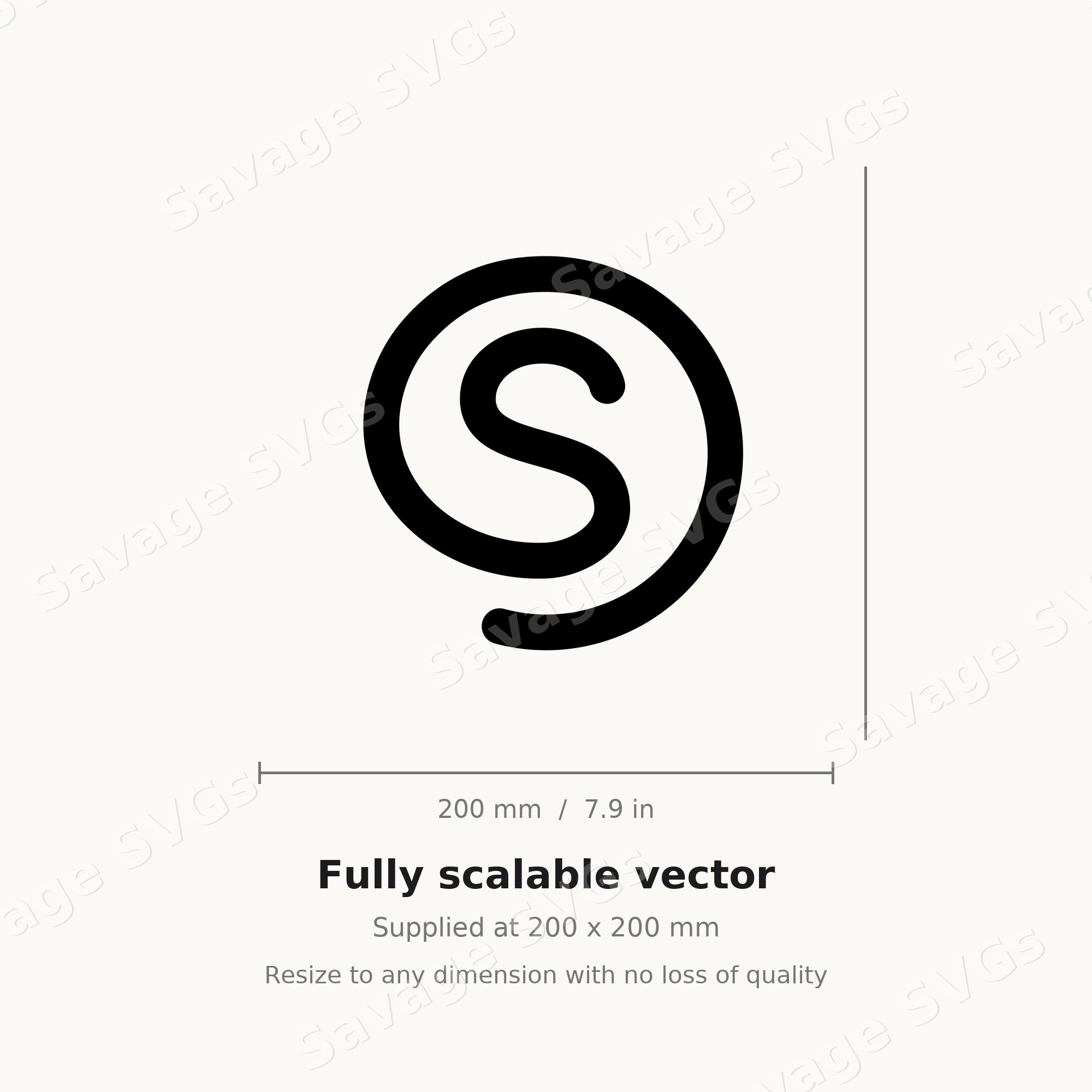 Circled Letter S