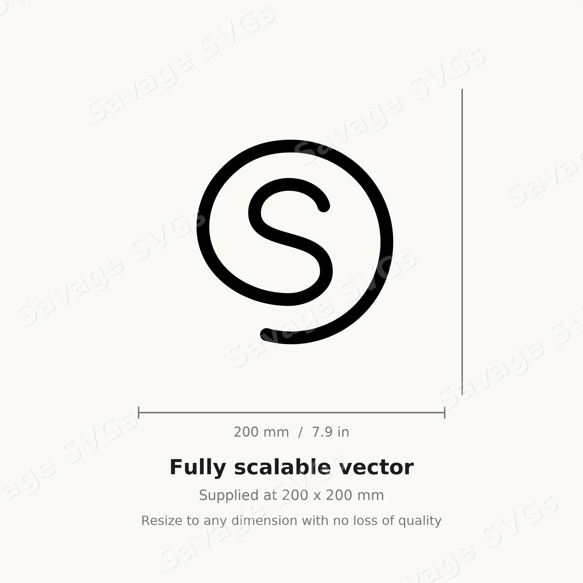 Circled Letter S