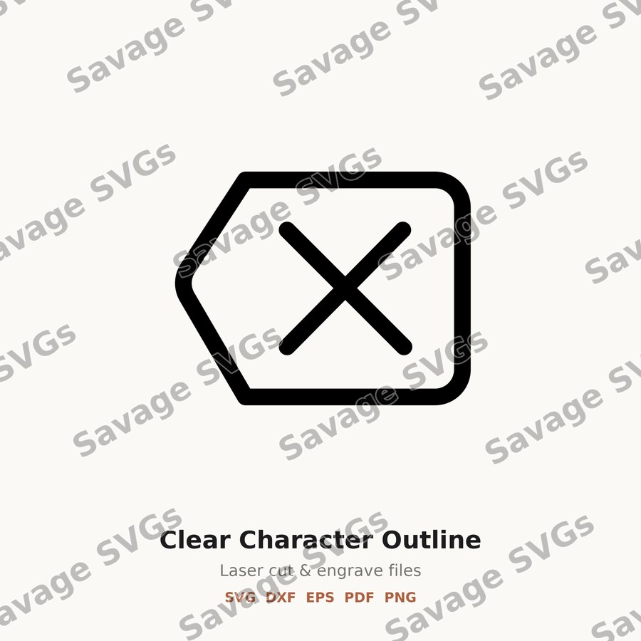 Clear Character Outline