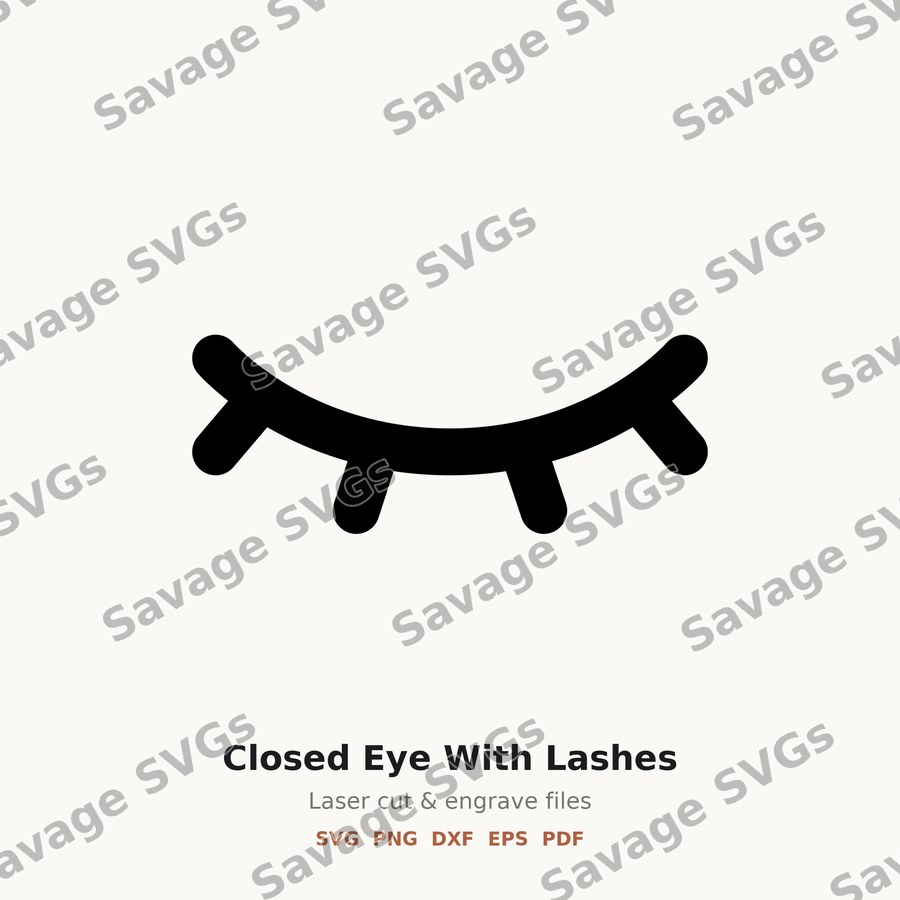 Closed Eye With Lashes