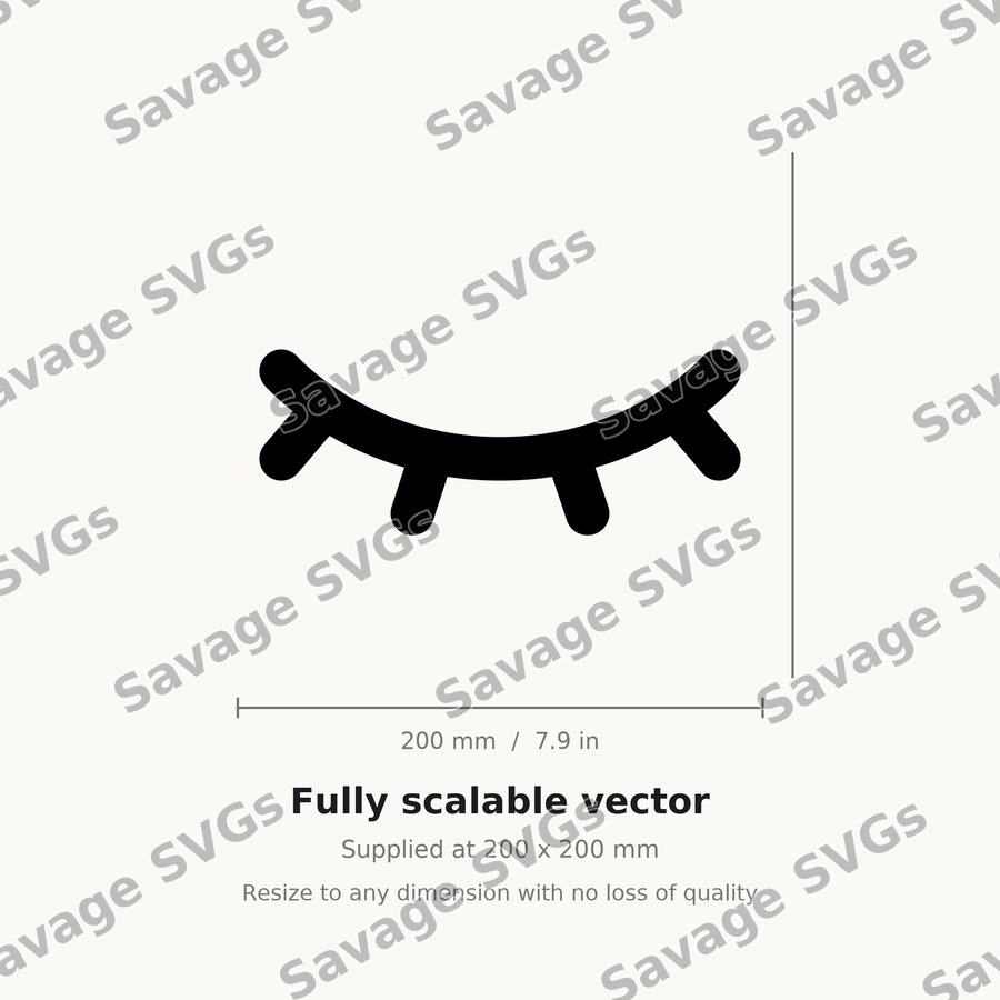 Closed Eye With Lashes