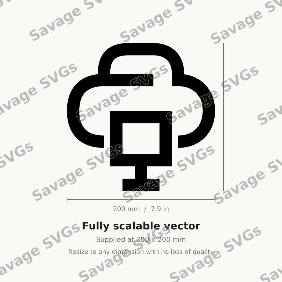 Cloud Computer Icon