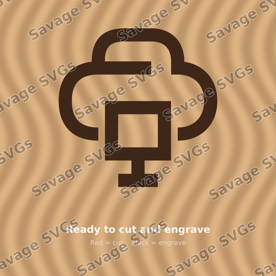 Cloud Computer Icon