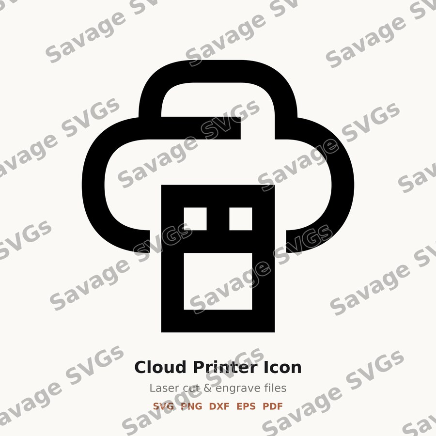 Cloud Printer Icon