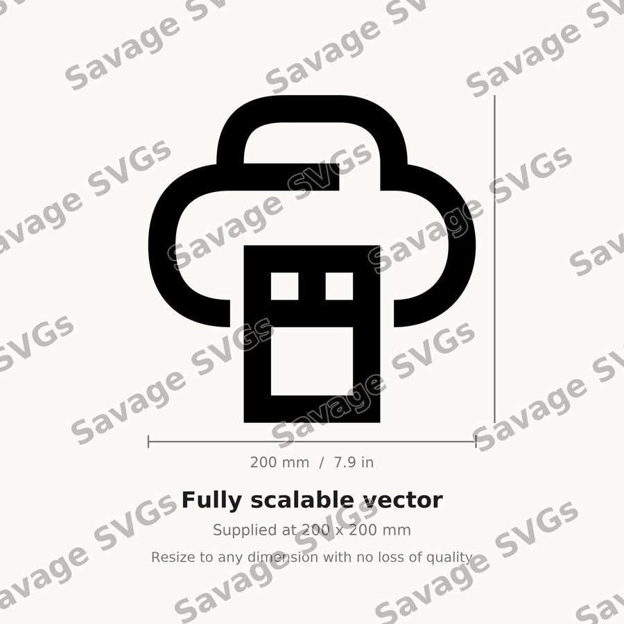 Cloud Printer Icon