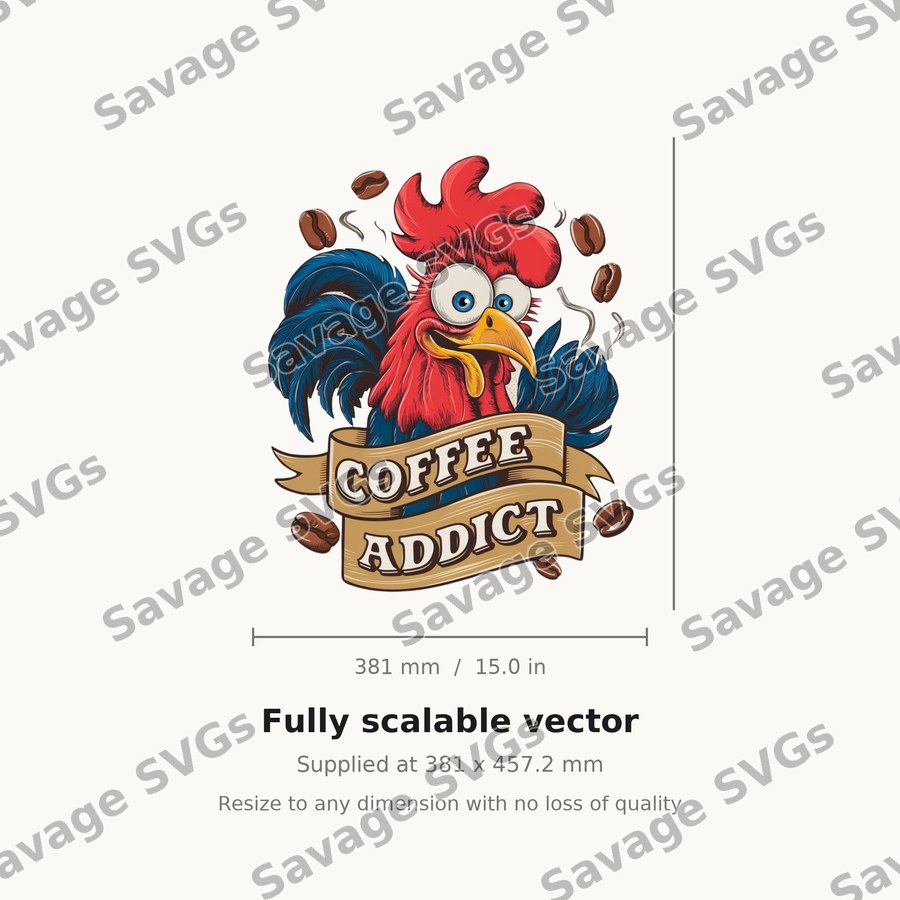 Coffee Addict Rooster