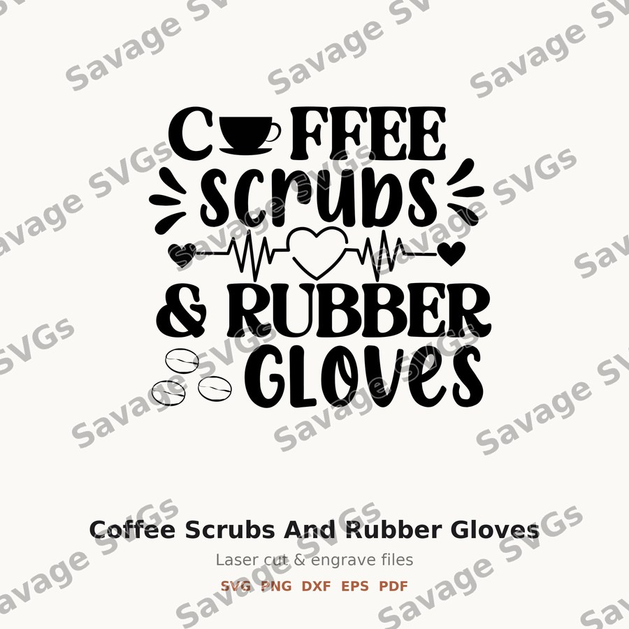Coffee Scrubs And Rubber Gloves