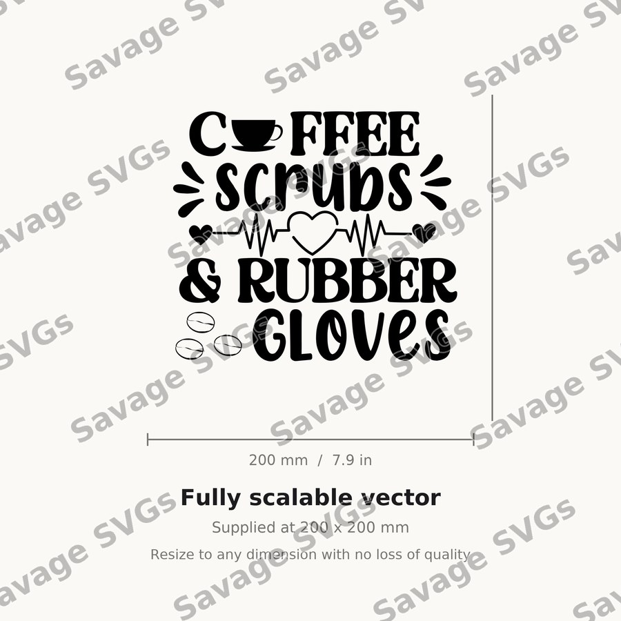 Coffee Scrubs And Rubber Gloves