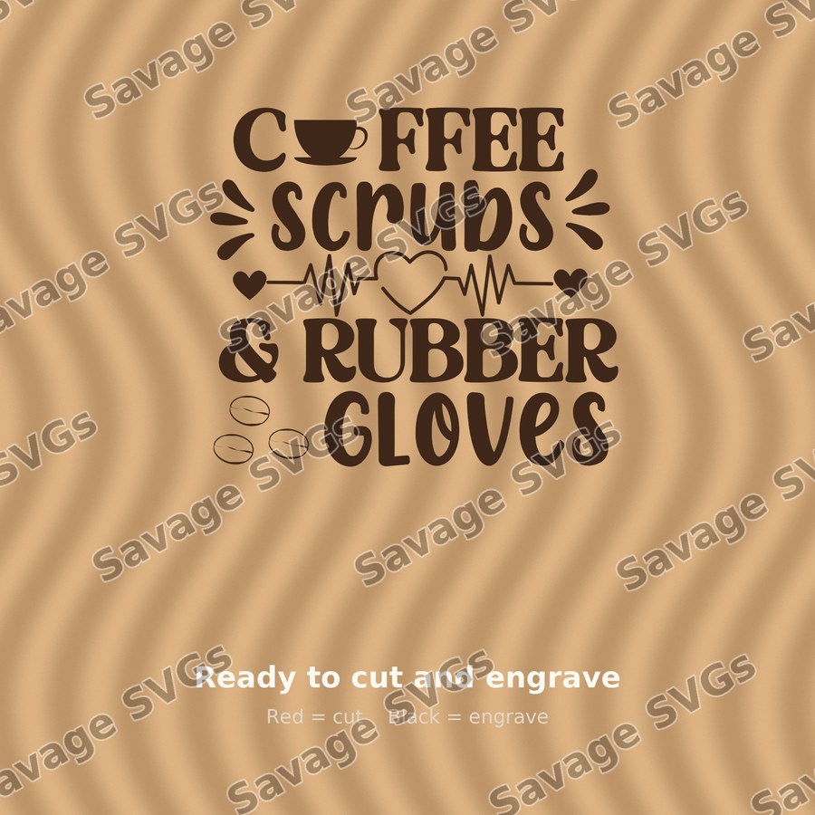 Coffee Scrubs And Rubber Gloves
