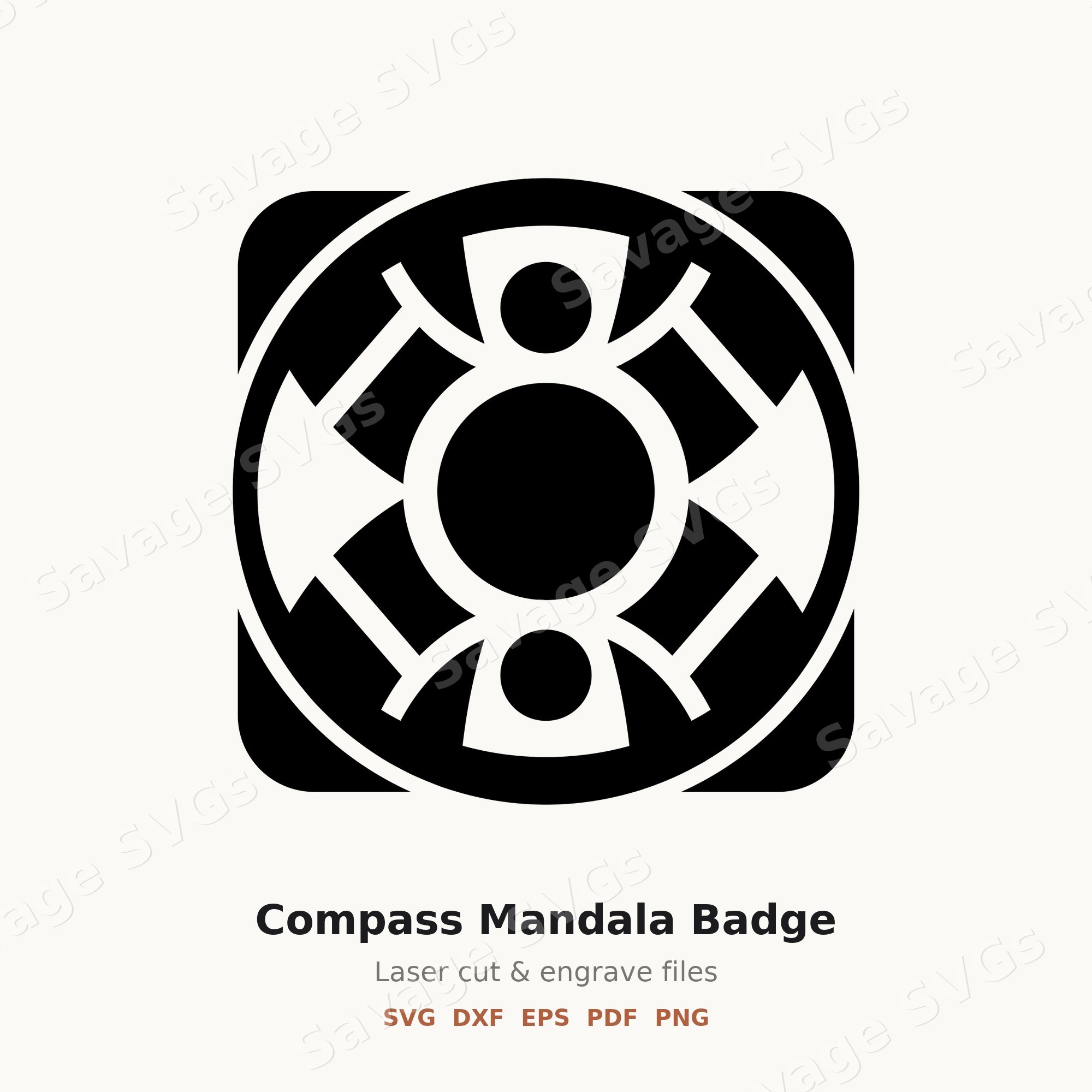 Compass Mandala Badge