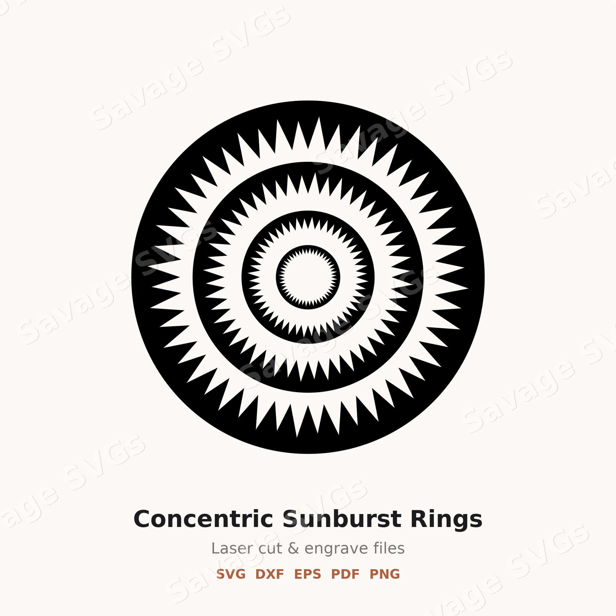 Concentric Sunburst Rings
