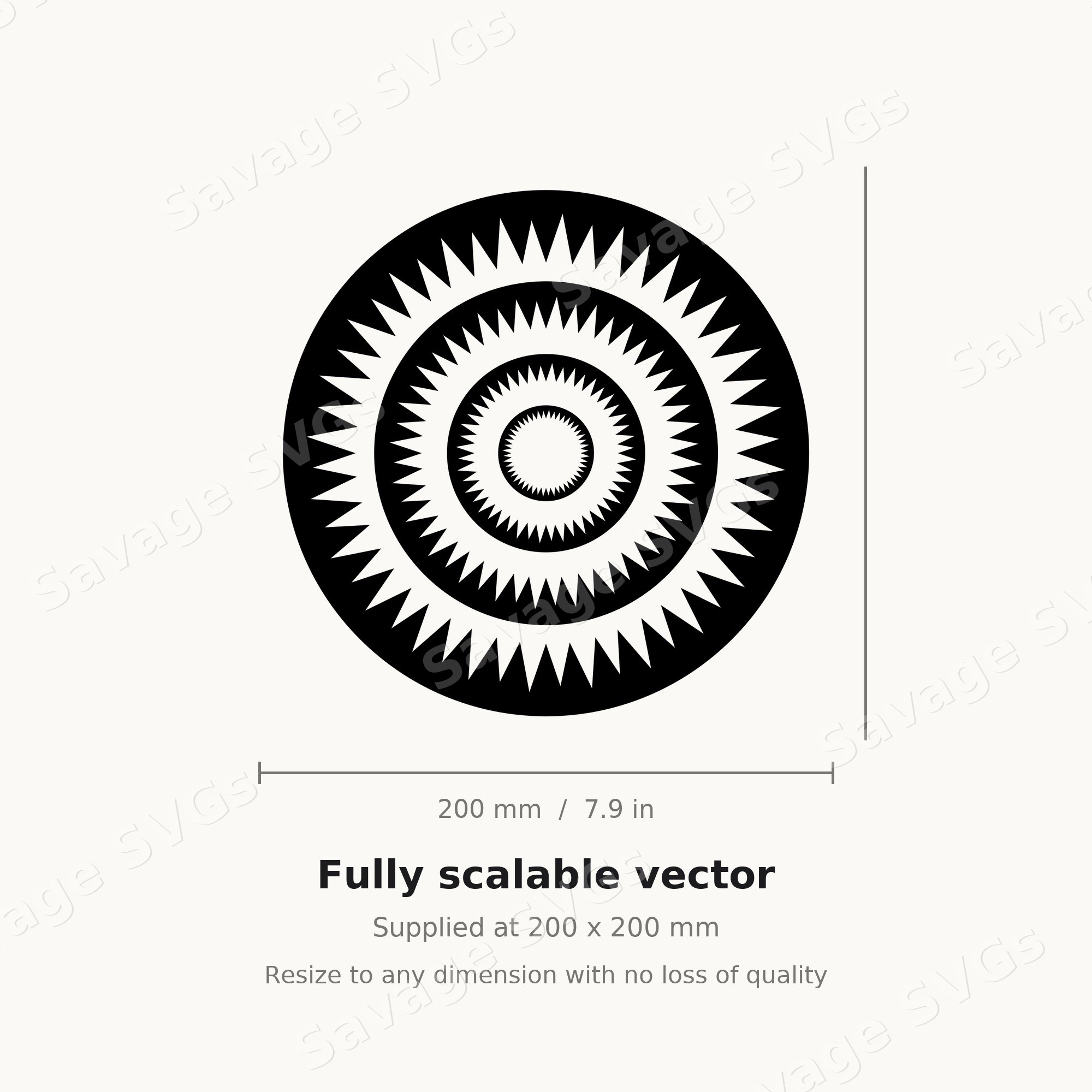 Concentric Sunburst Rings