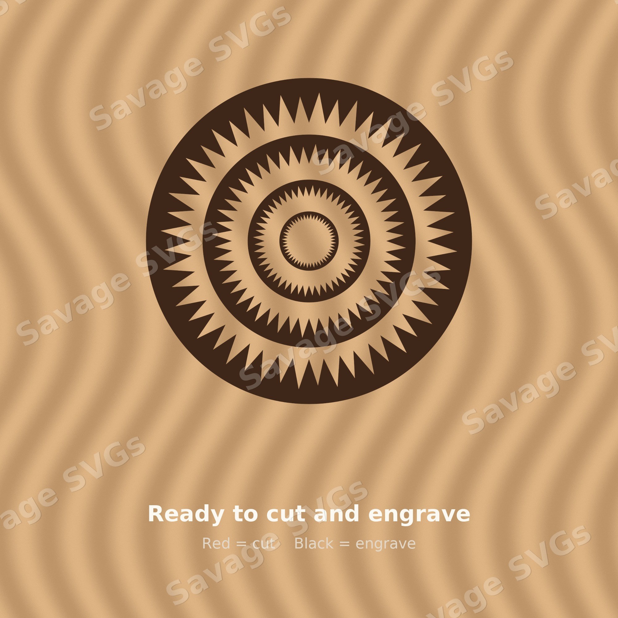 Concentric Sunburst Rings