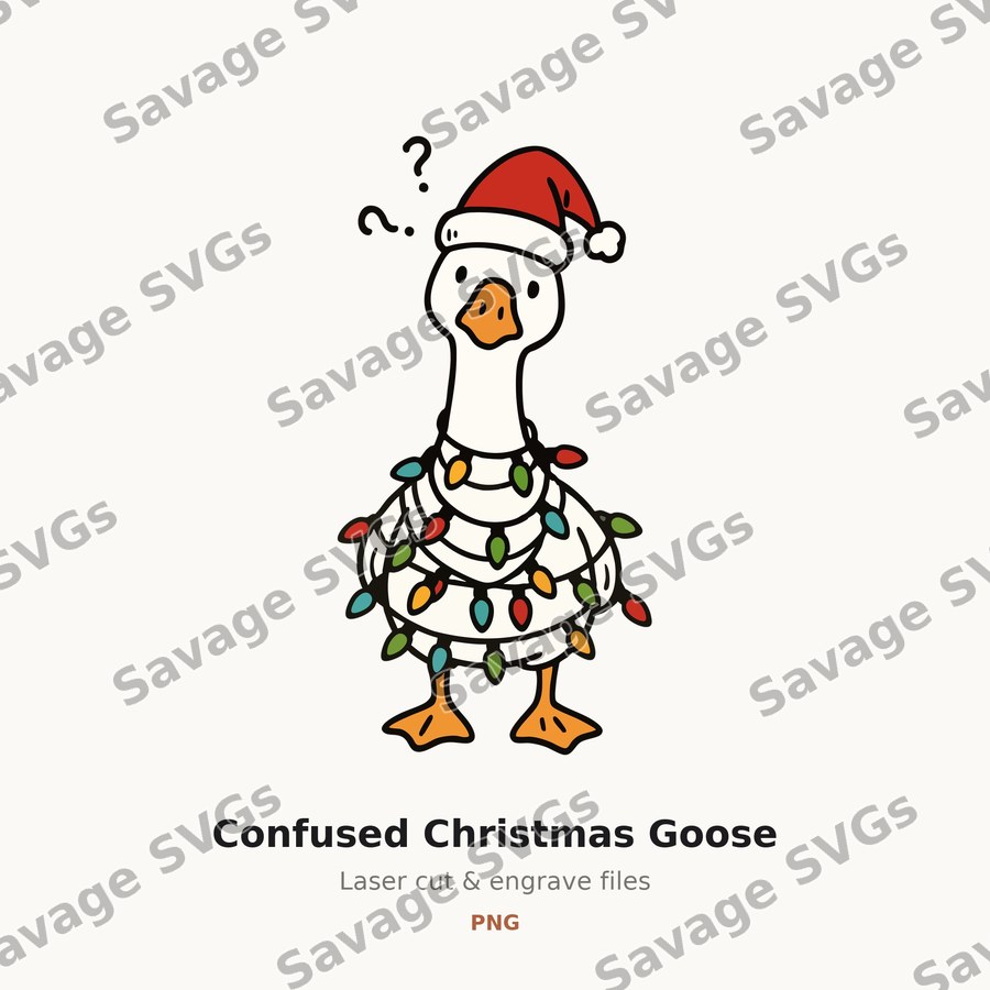 Confused Christmas Goose