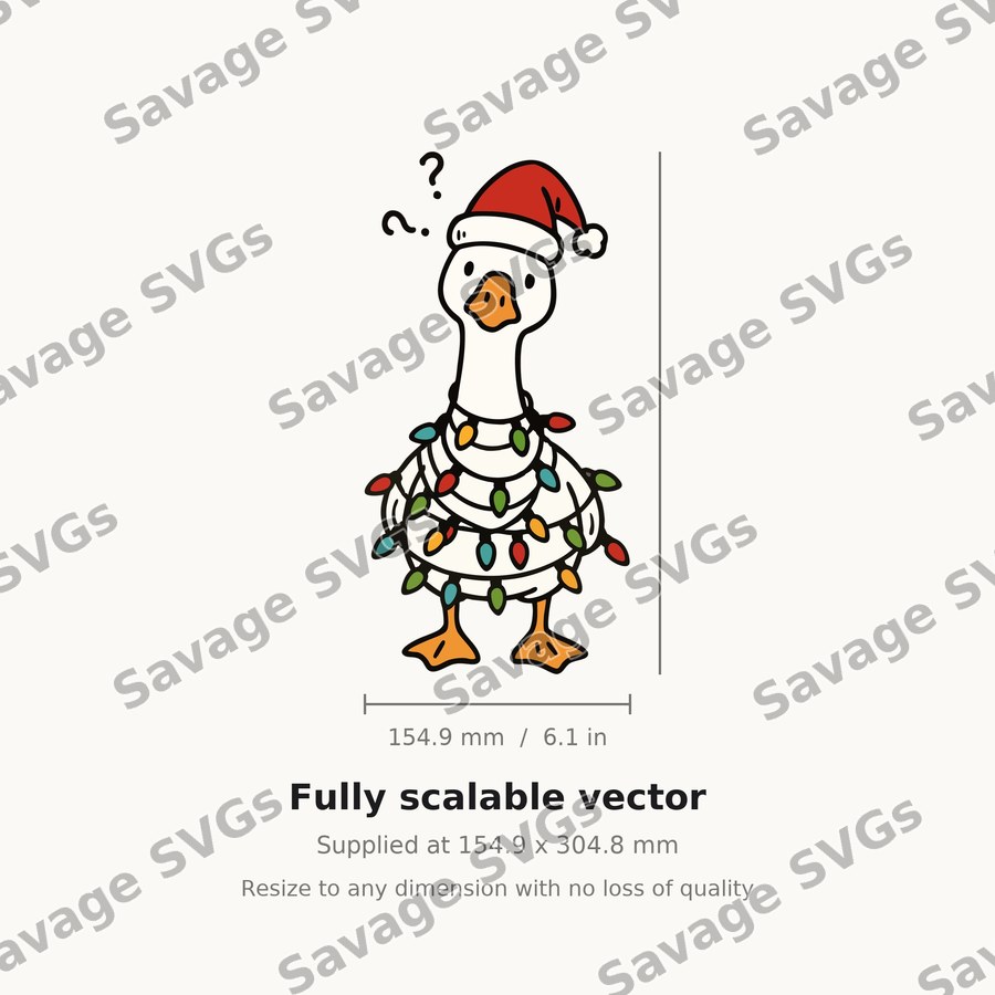 Confused Christmas Goose