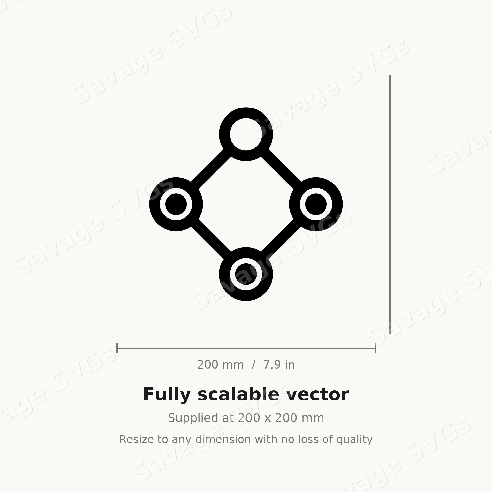 Connected Nodes Diamond
