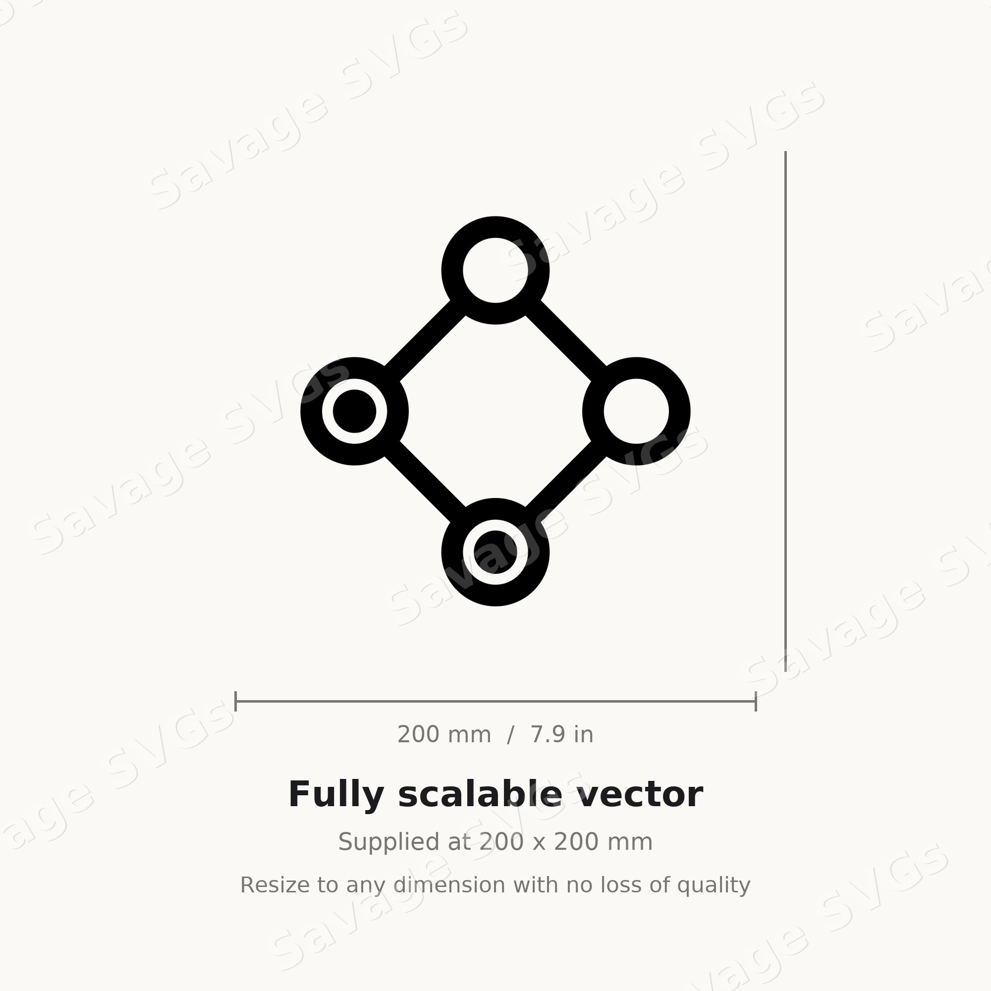 Connected Nodes Diamond