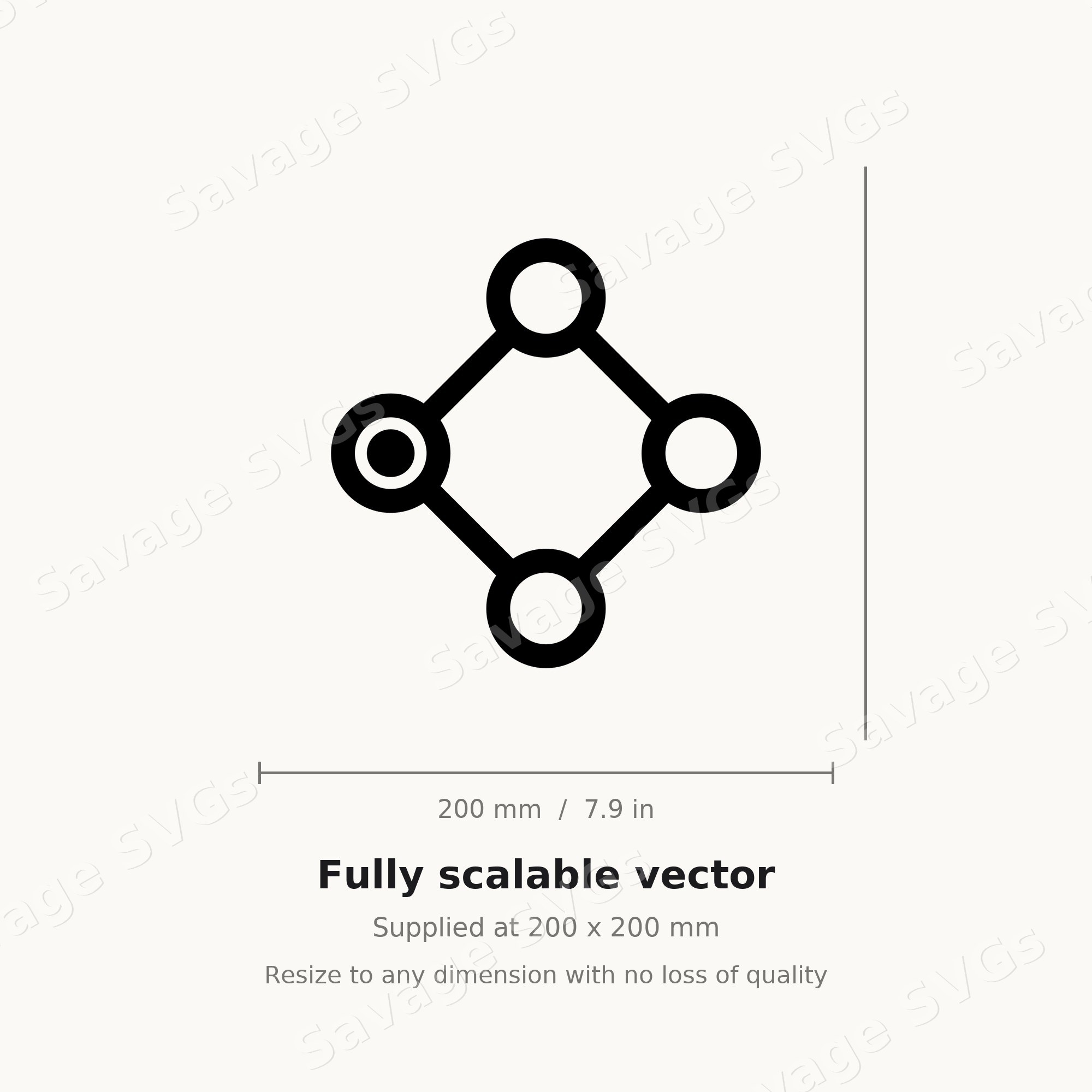 Connected Nodes Diamond