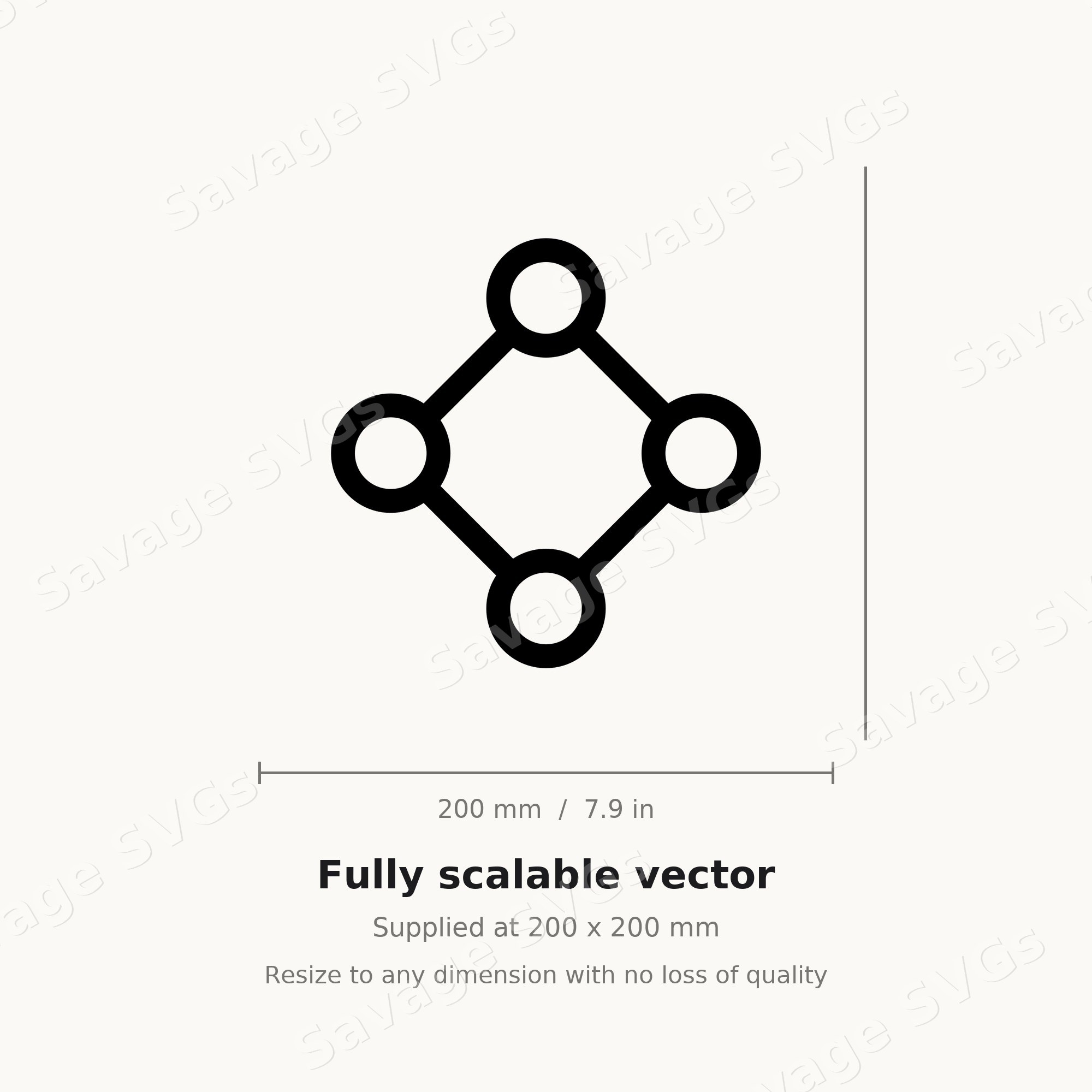 Connected Nodes Diamond