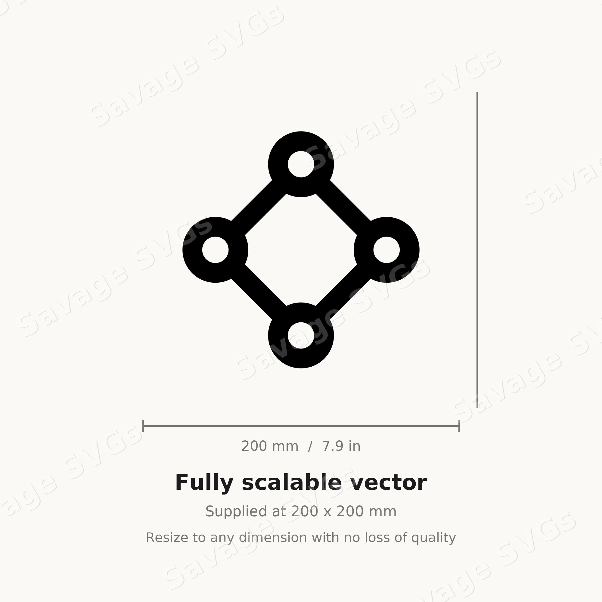Connected Nodes Diamond