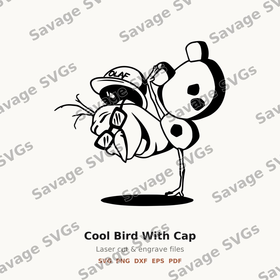 Cool Bird With Cap