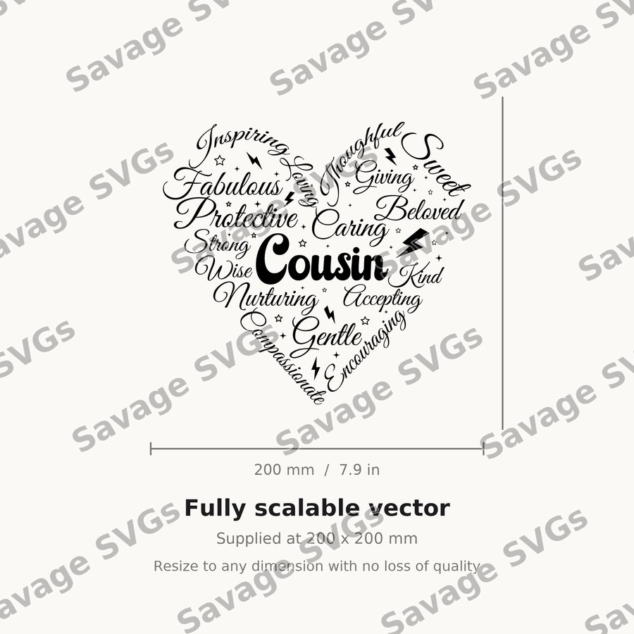 Cousin Word Heart