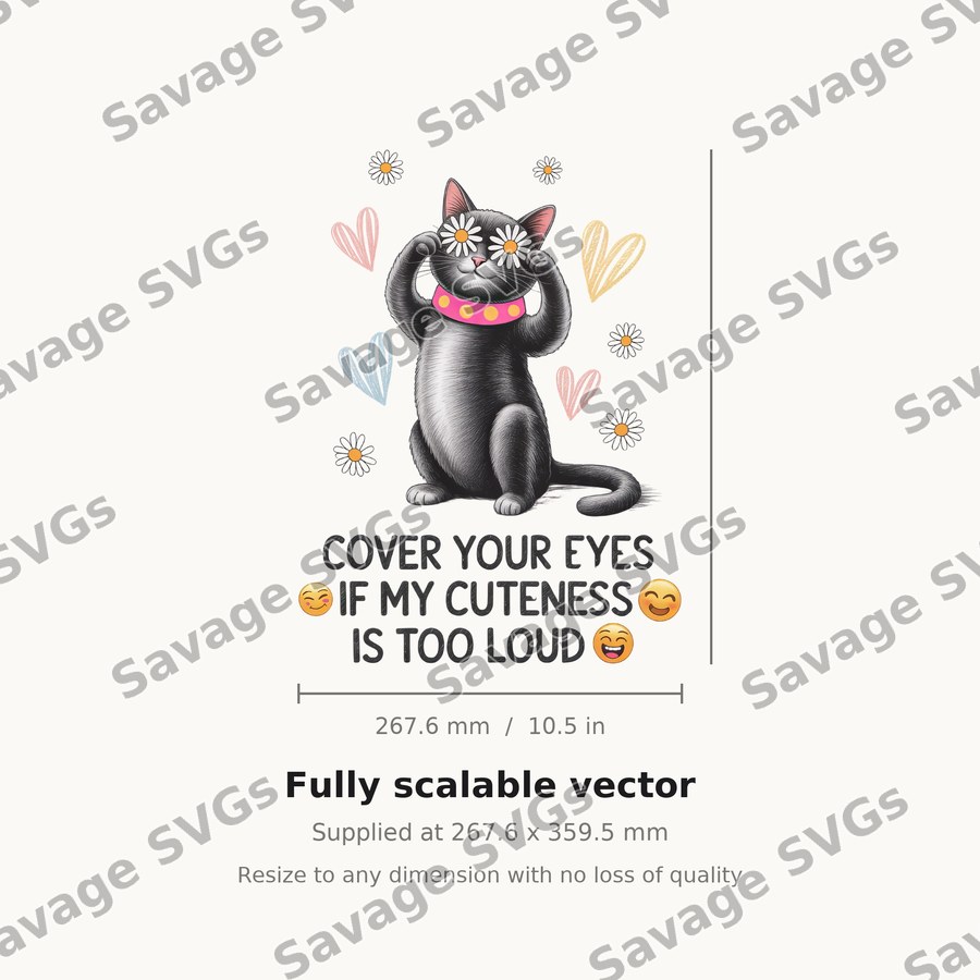 Cover Your Eyes Cuteness Cat