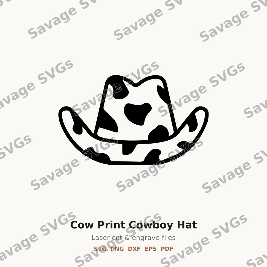 Cow Print Cowboy Hat