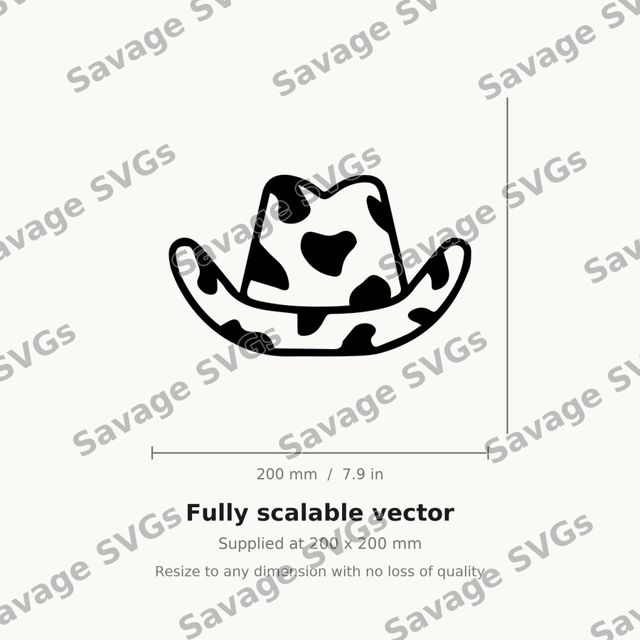 Cow Print Cowboy Hat