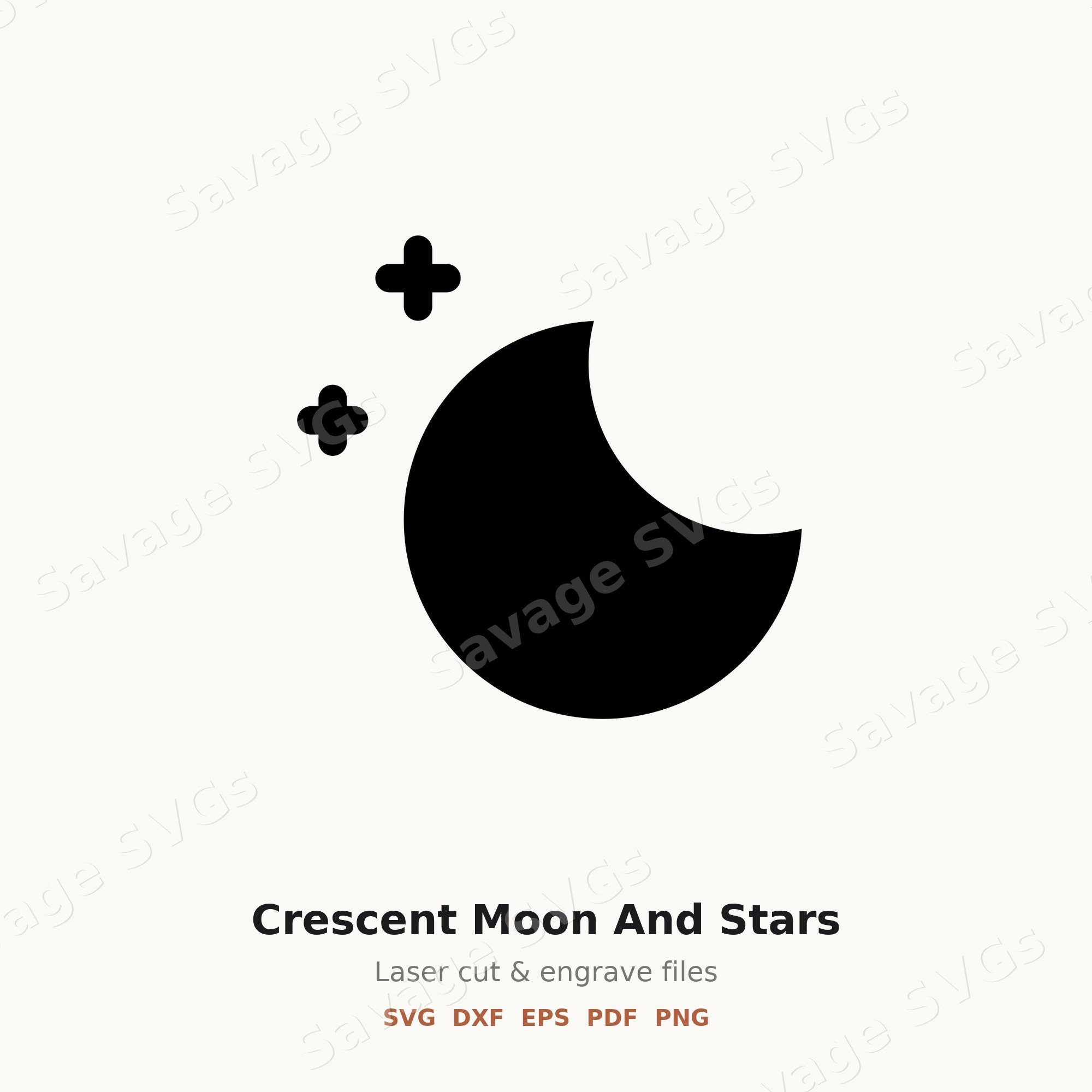 Crescent Moon And Stars