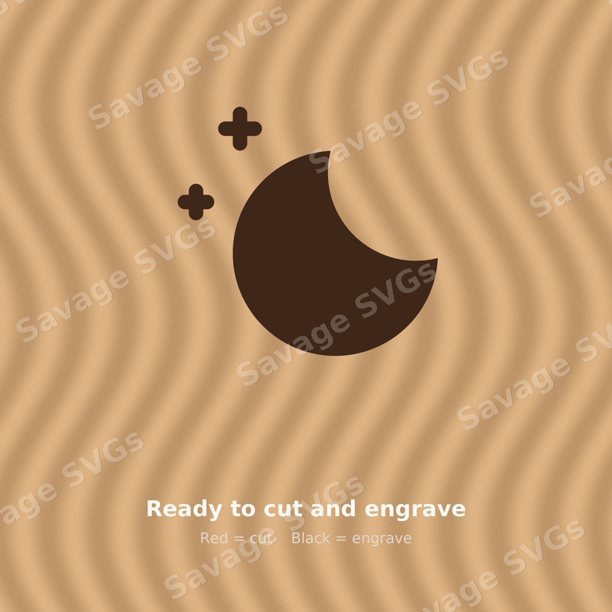 Crescent Moon And Stars